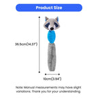 Interactive Squeak & Shake Raccoon Chew Toy