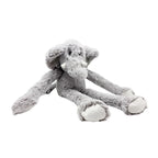 Plush elephant toy on a white background