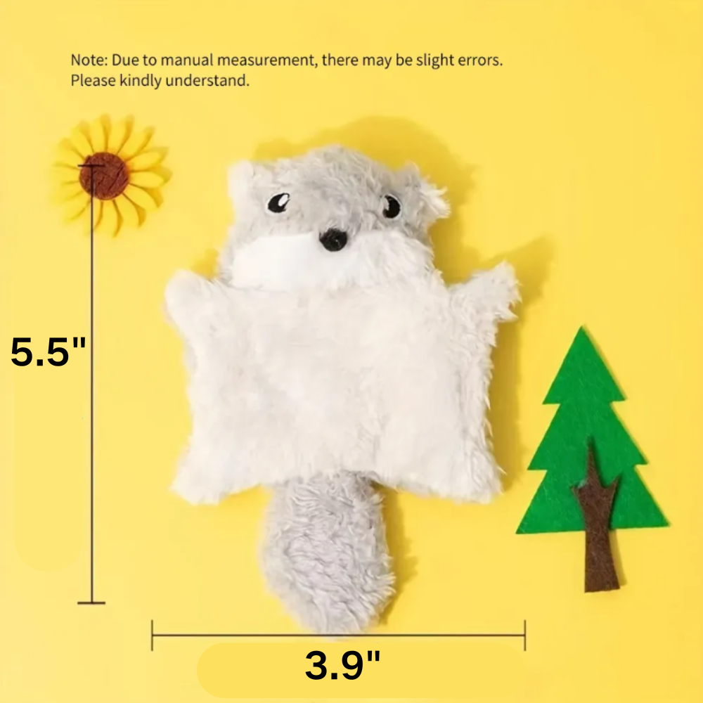 Fly & Fetch Crinkle Squirrel Plush Toy