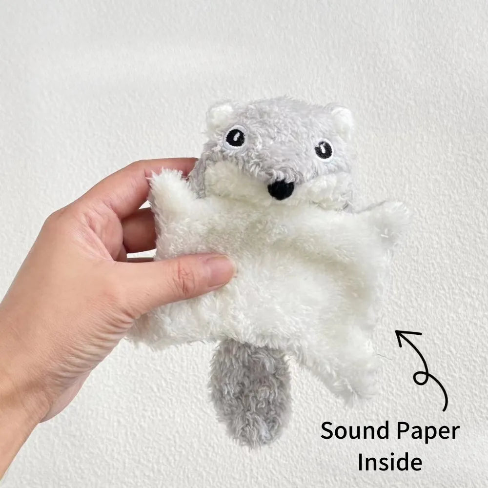 Fly & Fetch Crinkle Squirrel Plush Toy