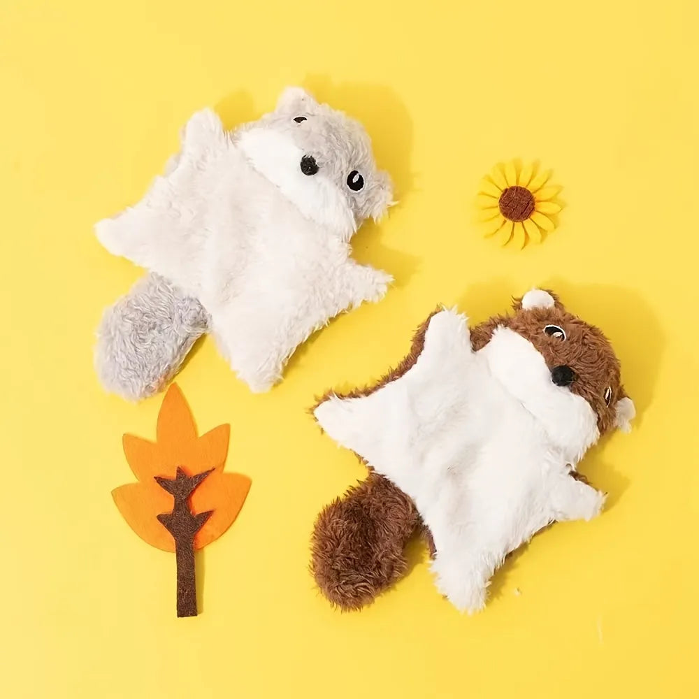 Fly & Fetch Crinkle Squirrel Plush Toy