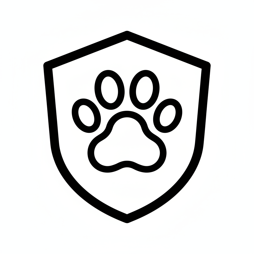 Large pet safety shield icon