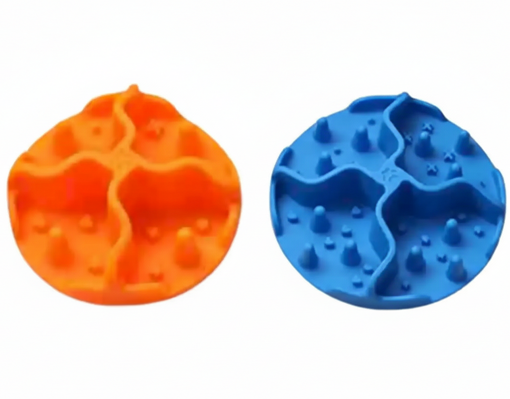 Orange & Blue Slow Feeder Bowl inserts