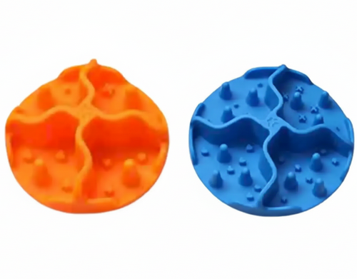 Orange & Blue Slow Feeder Bowls