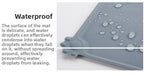 Silicone mat with water droplets demonstrating its waterproof properties on a white background.