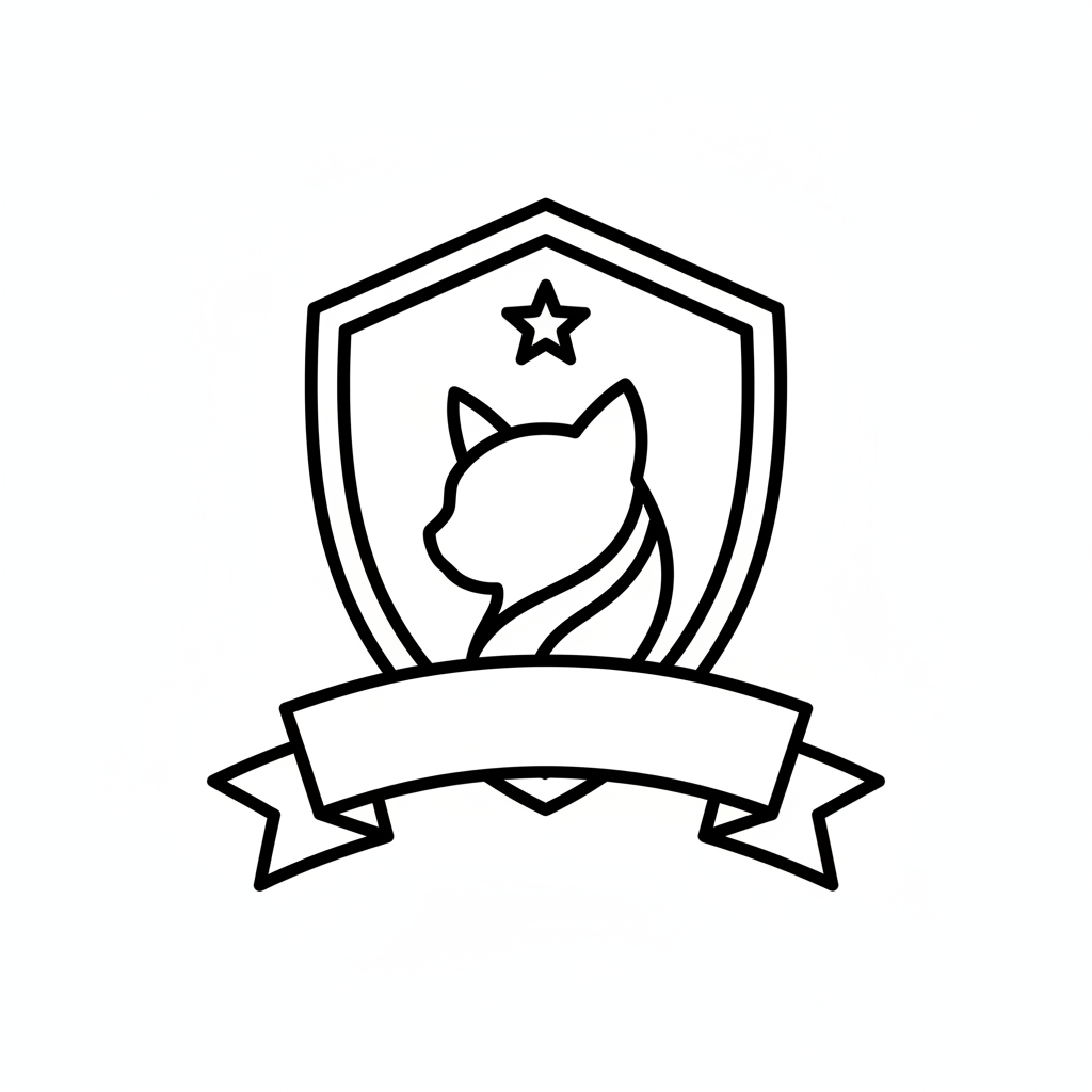 Premium quality pet badge icon
