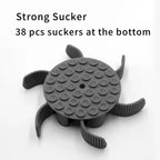 Black insert with multiple suction cups on a white background with strong suction text 